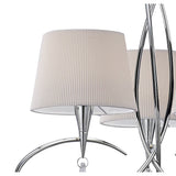Mara 64cm 3 Light Chandelier - Polished Chrome With White Shades