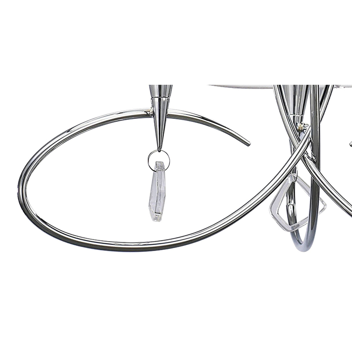 Mara 64cm 3 Light Chandelier - Polished Chrome With White Shades