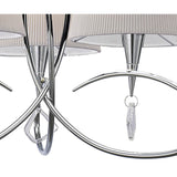 Mara 64cm 3 Light Chandelier - Polished Chrome With White Shades