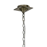 Mara 78cm 5 Light Chandelier - Antique Brass With White Shades