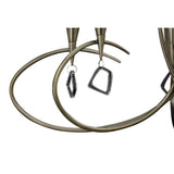 Mara 78cm 5 Light Chandelier - Antique Brass With White Shades