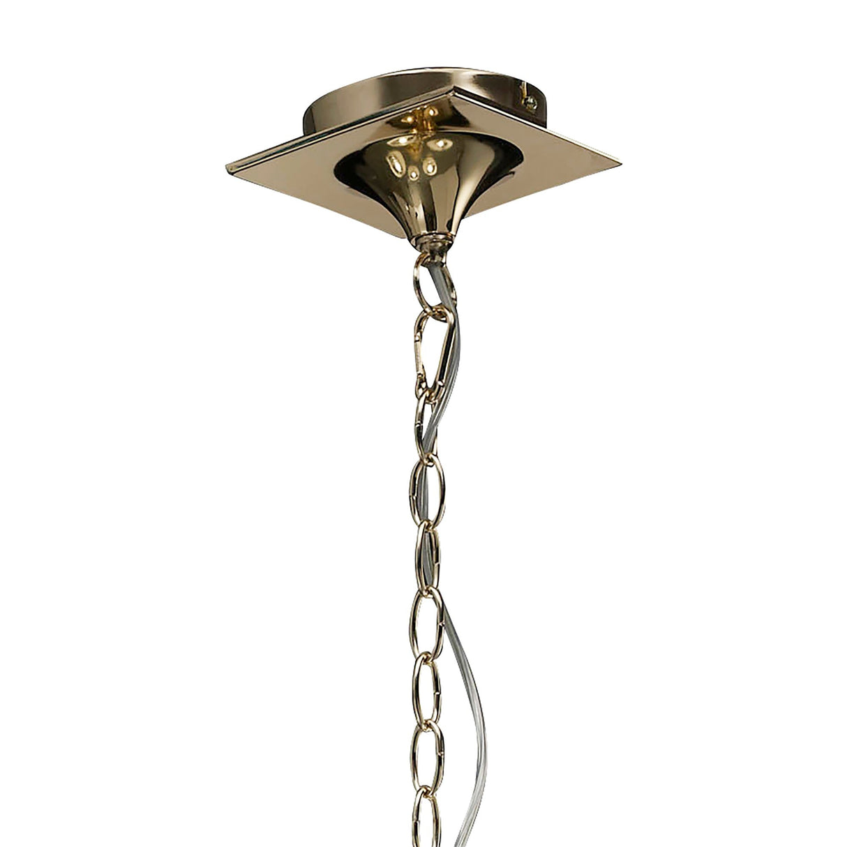 Mara 78cm 5 Light Chandelier - French Gold With White Shades