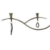 Mara 2 Arm 4 Light Chandelier - Antique Brass With White Shades