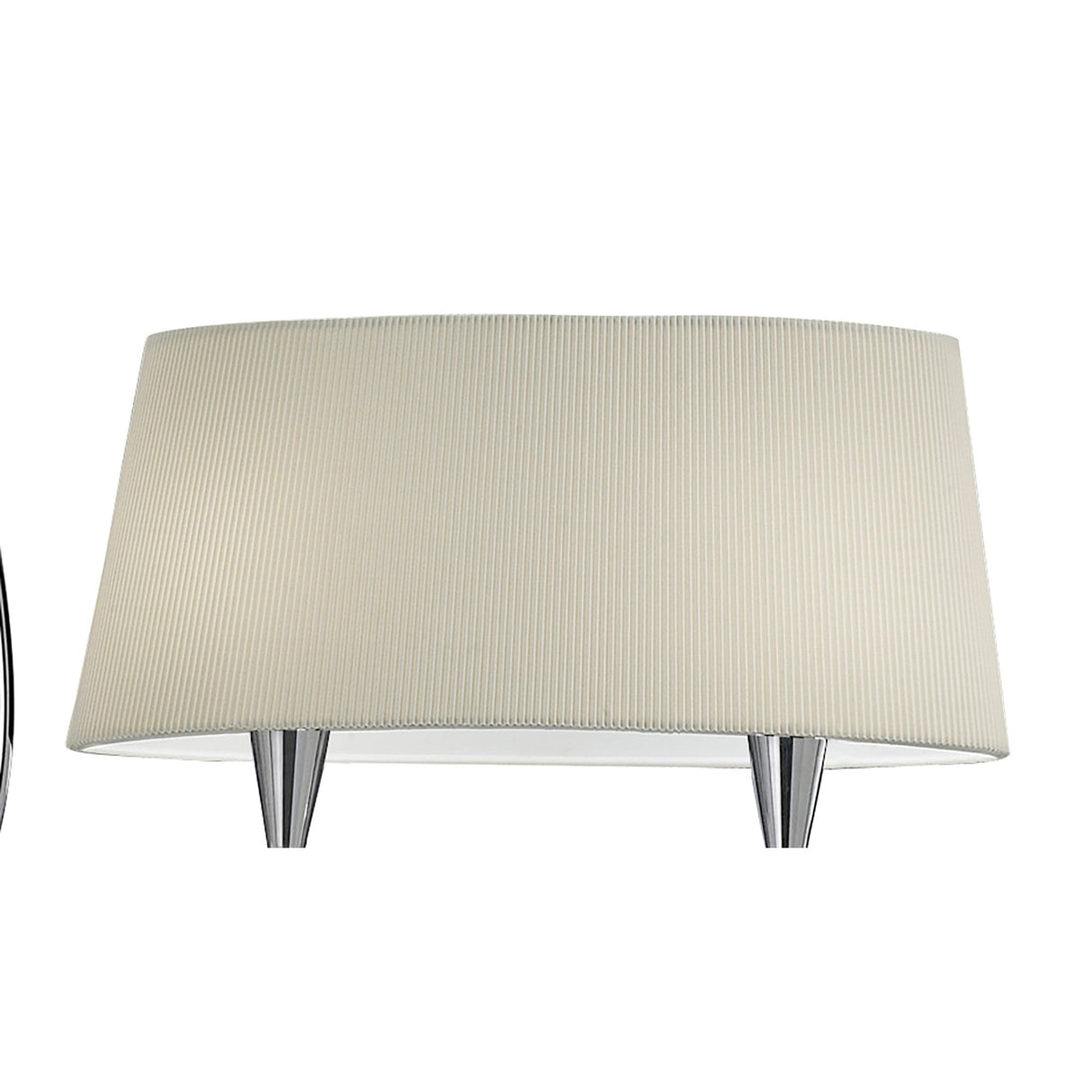 Mara 2 Arm 4 Light Chandelier - Polished Chrome With White Shades