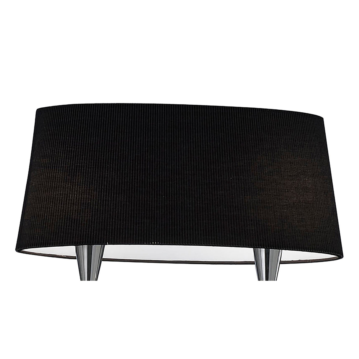 Mara 2 Arm 4 Light Chandelier - Polished Chrome With Black Shades