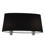 Mara 2 Arm 4 Light Chandelier - Polished Chrome With Black Shades