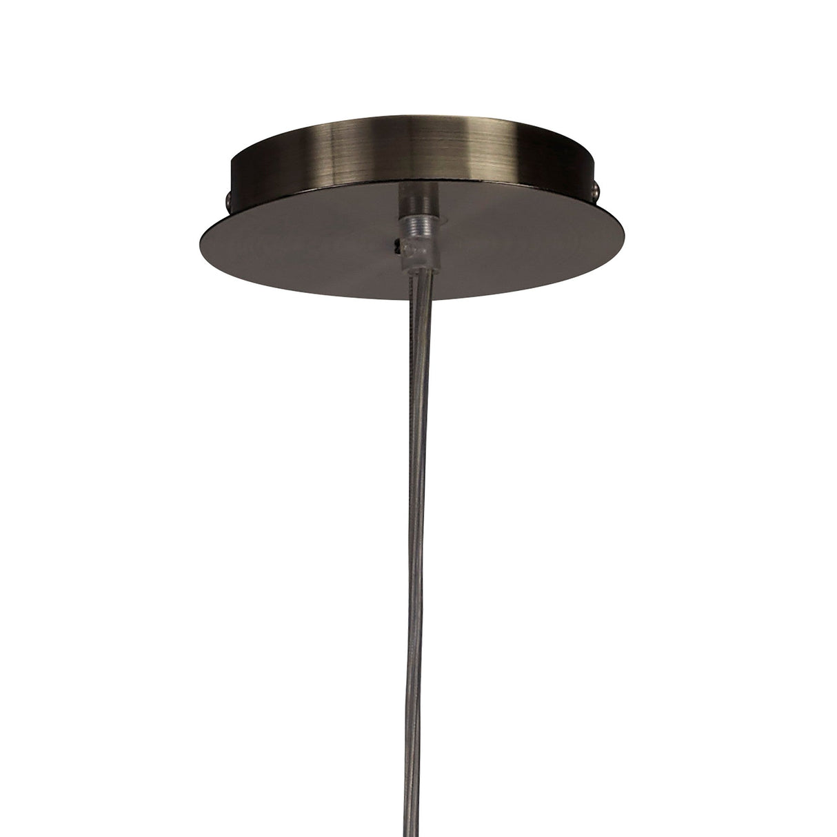 Mara 4 Light Pendant Light – Antique Brass With Ivory White Shade