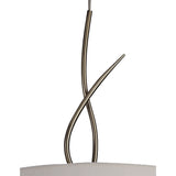 Mara 4 Light Pendant Light – Antique Brass With Ivory White Shade