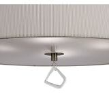 Mara 4 Light Pendant Light – Antique Brass With Ivory White Shade