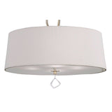 Mara 4 Light Pendant Light – French Gold With Ivory White Shade