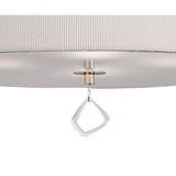 Mara 4 Light Pendant Light – French Gold With Ivory White Shade