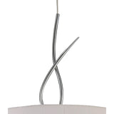 Mara 4 Light Pendant Light – Polished Chrome With Ivory White Shade