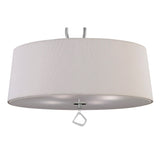 Mara 4 Light Pendant Light – Polished Chrome With Ivory White Shade