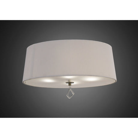 Mara 4 Light Flush Ceiling Light - Ivory White