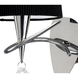 Mara 1 Light Wall Light With Switch - Chrome With Black Shade