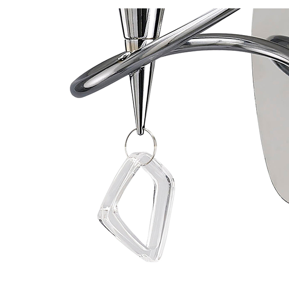 Mara 1 Light Wall Light With Switch - Chrome With Black Shade