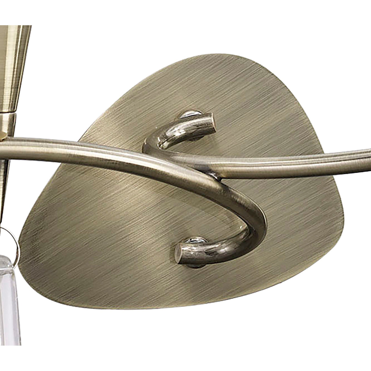 Mara 2 Light Wall Light With Switch - Brass With White Shade