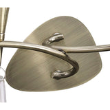 Mara 2 Light Wall Light With Switch - Brass With White Shade