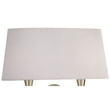 Mara 2 Light Wall Light With Switch - Brass With White Shade