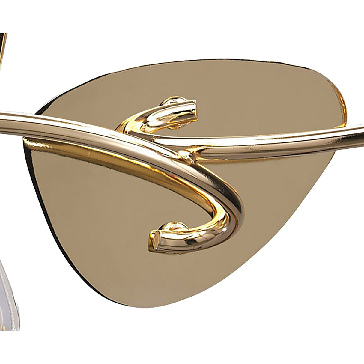 Mara 2 Light Wall Light With Switch - Gold With Ivory White Shade