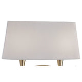 Mara 2 Light Wall Light With Switch - Gold With Ivory White Shade
