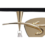 Mara 2 Light Wall Light With Switch - Gold With Black Shade