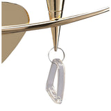 Mara 2 Light Wall Light With Switch - Gold With Black Shade