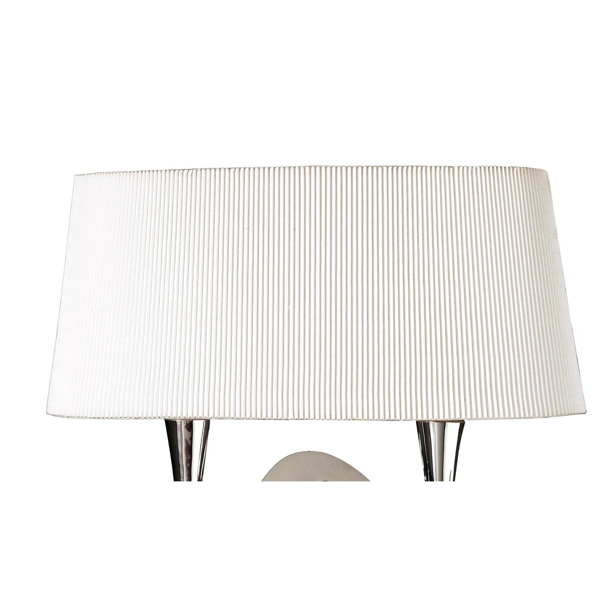 Mara 2 Light Wall Light With Switch - Chrome With Ivory White Shade