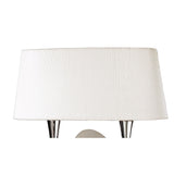 Mara 2 Light Wall Light With Switch - Chrome With Ivory White Shade