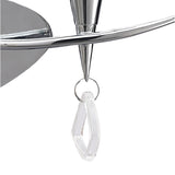 Mara 2 Light Wall Light With Switch - Chrome With Black Shade