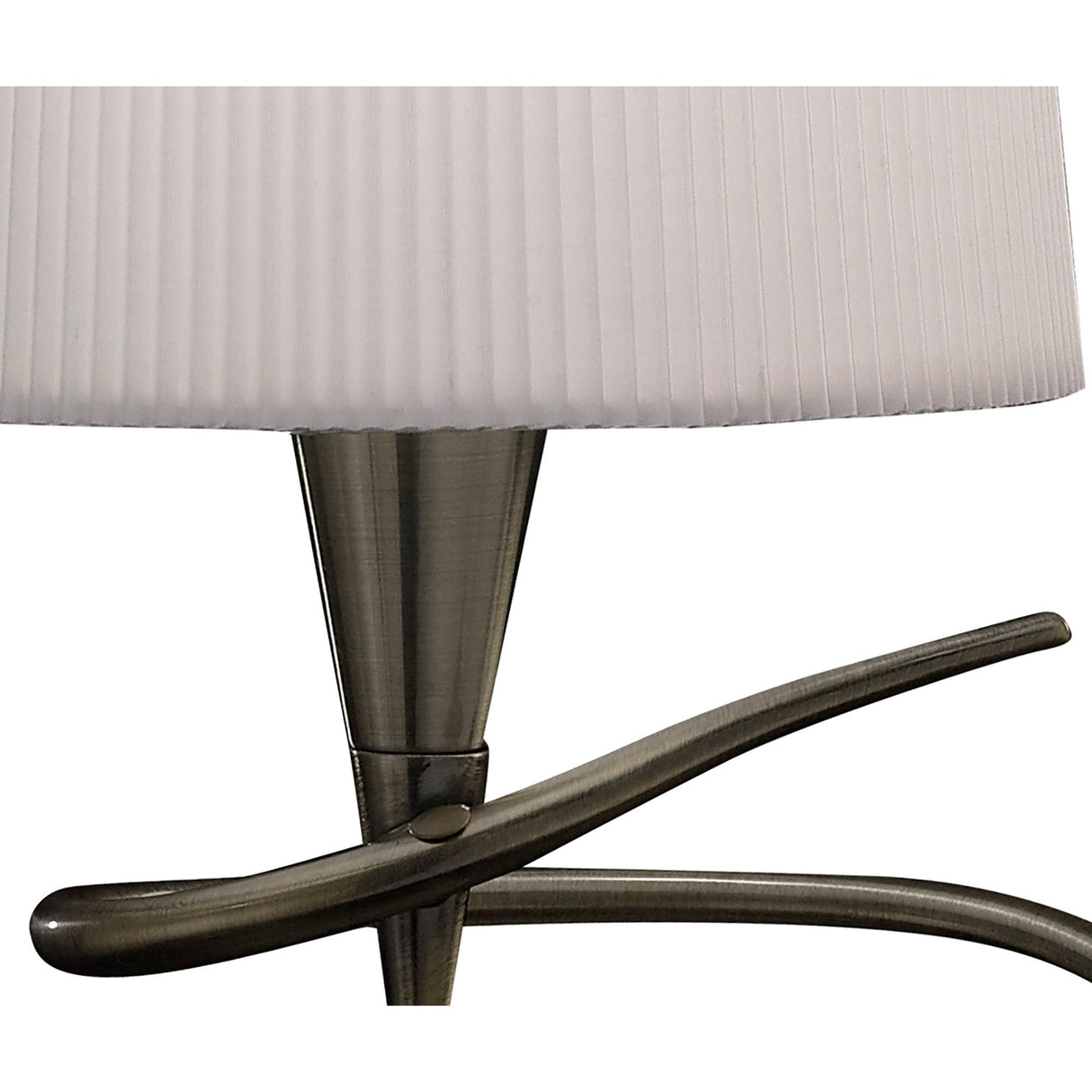 Mara Small 1 Light Table Lamp - Antique Brass With Ivory White Shade