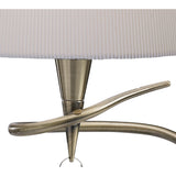 Mara Large 1 Light Table Lamp - Antique Brass With Ivory White Shade