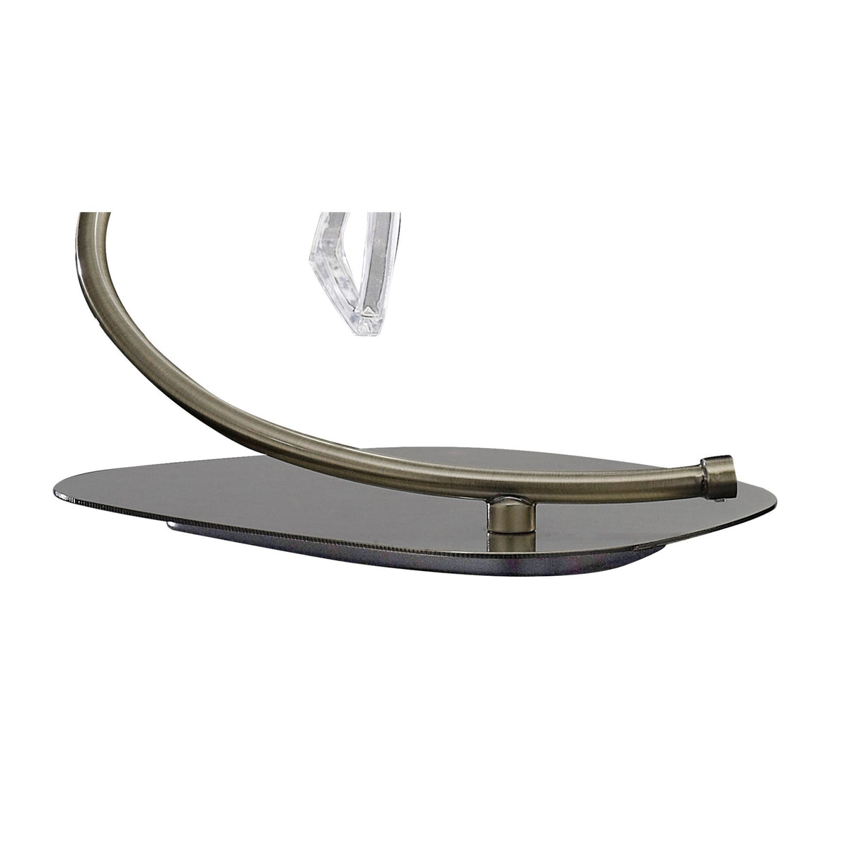 Mara 2 Light Table Lamp - Antique Brass With Ivory White Shades