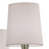 Mara 2 Light Table Lamp - Antique Brass With Ivory White Shades