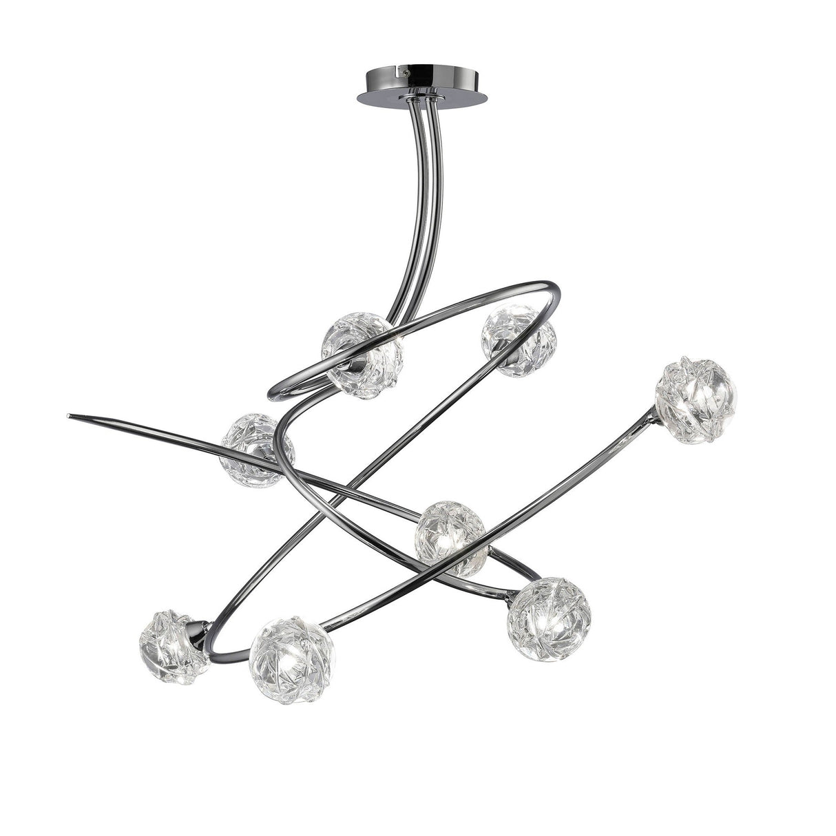 Maremagnum 8 Light Semi-Flush Ceiling Light – Polished Chrome