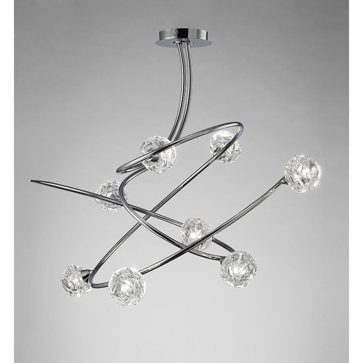 Maremagnum 8 Light Semi-Flush Ceiling Light – Polished Chrome