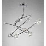 Maremagnum 8 Light Semi-Flush Ceiling Light – Polished Chrome