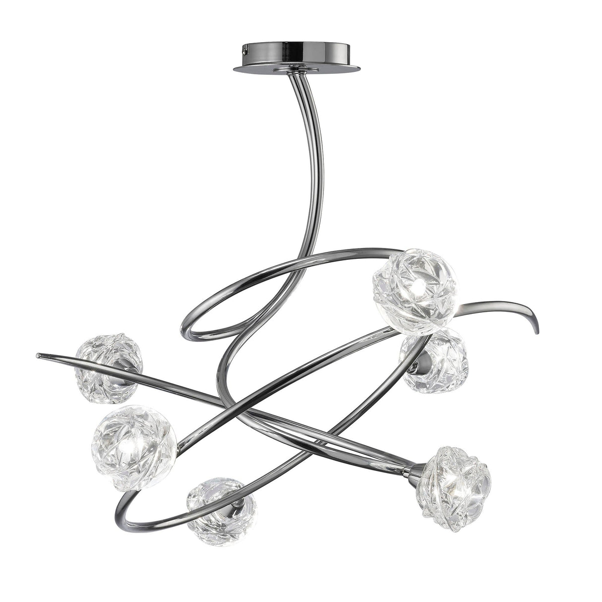 Maremagnum 6 Light Semi-Flush Ceiling Light – Polished Chrome