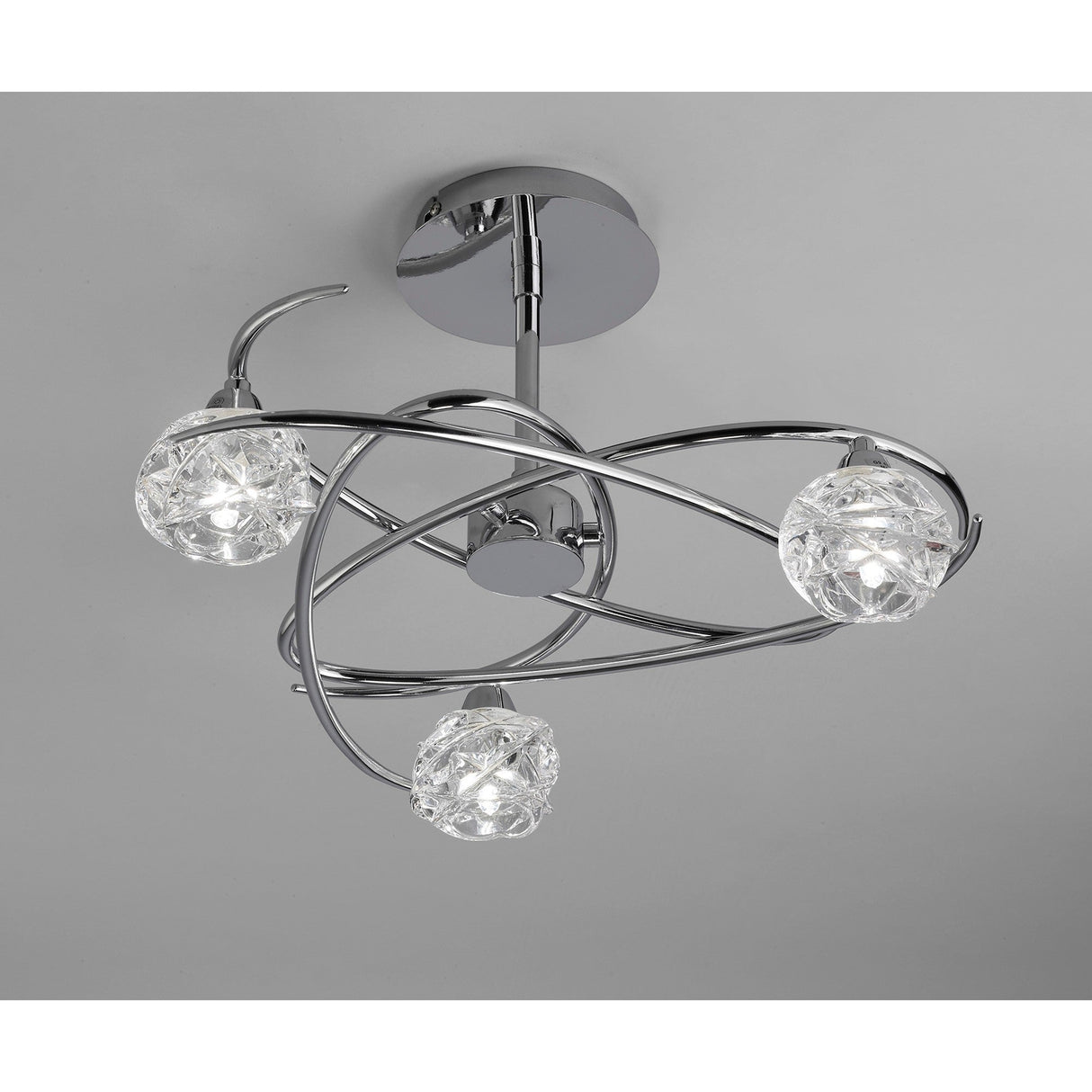 Maremagnum 3 Light Semi-Flush Ceiling Light – Polished Chrome