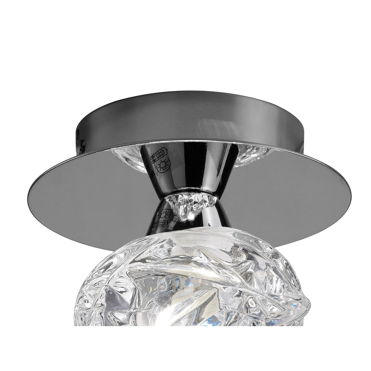 Maremagnum 1 Light Flush Ceiling Light - Polished Chrome