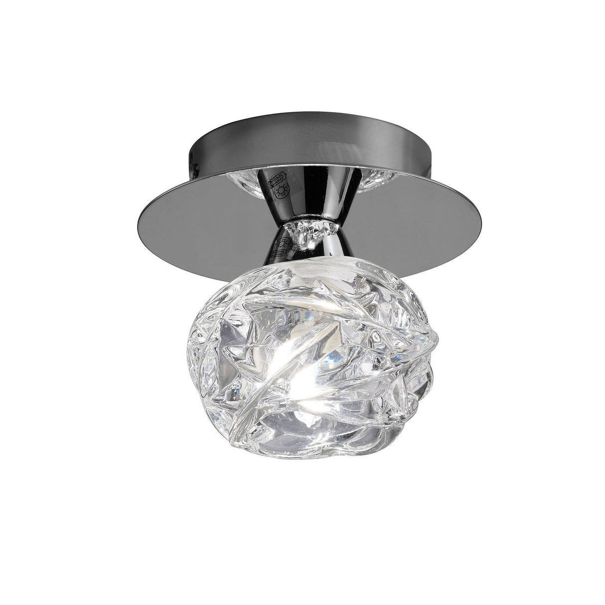 Maremagnum 1 Light Flush Ceiling Light - Polished Chrome