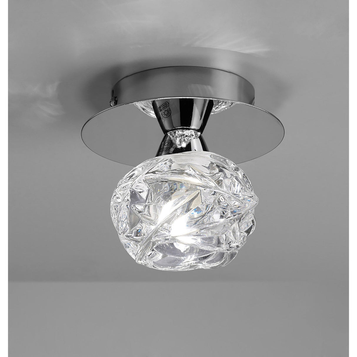 Maremagnum 1 Light Flush Ceiling Light - Polished Chrome