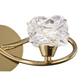 Maremagnum 2 Light Wall Light With Switch - Gold