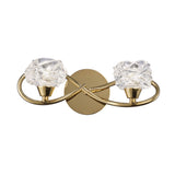 Maremagnum 2 Light Wall Light With Switch - Gold