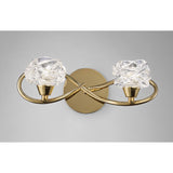 Maremagnum 2 Light Wall Light With Switch - Gold