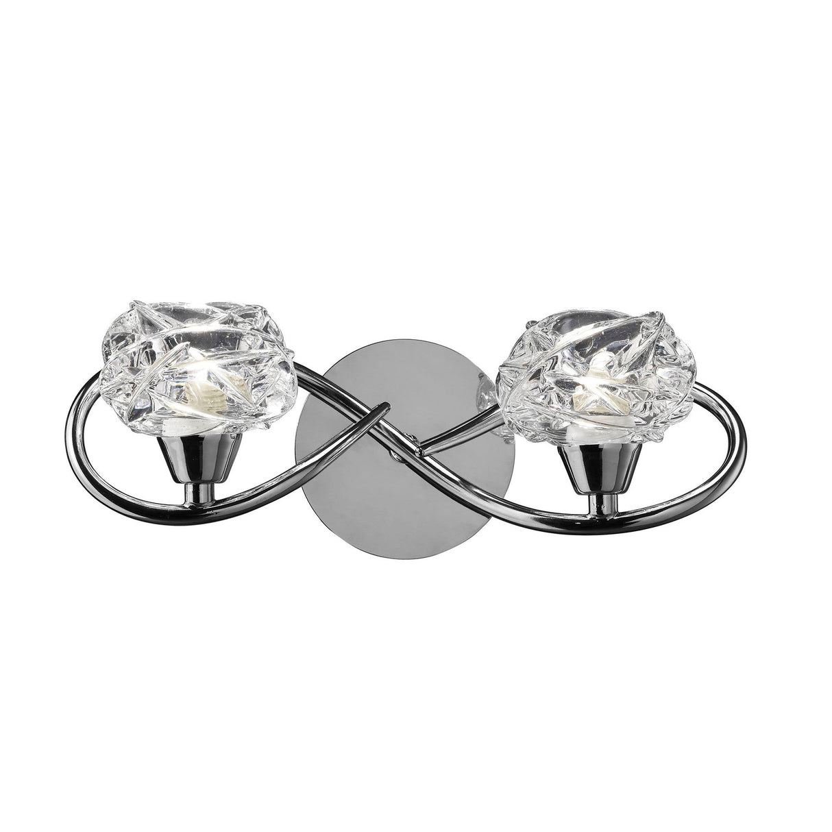 Maremagnum 2 Light Wall Light With Switch - Chrome