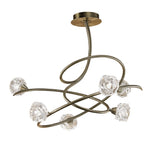 Maremagnum 6 Light Semi-Flush Ceiling Light – Antique Brass