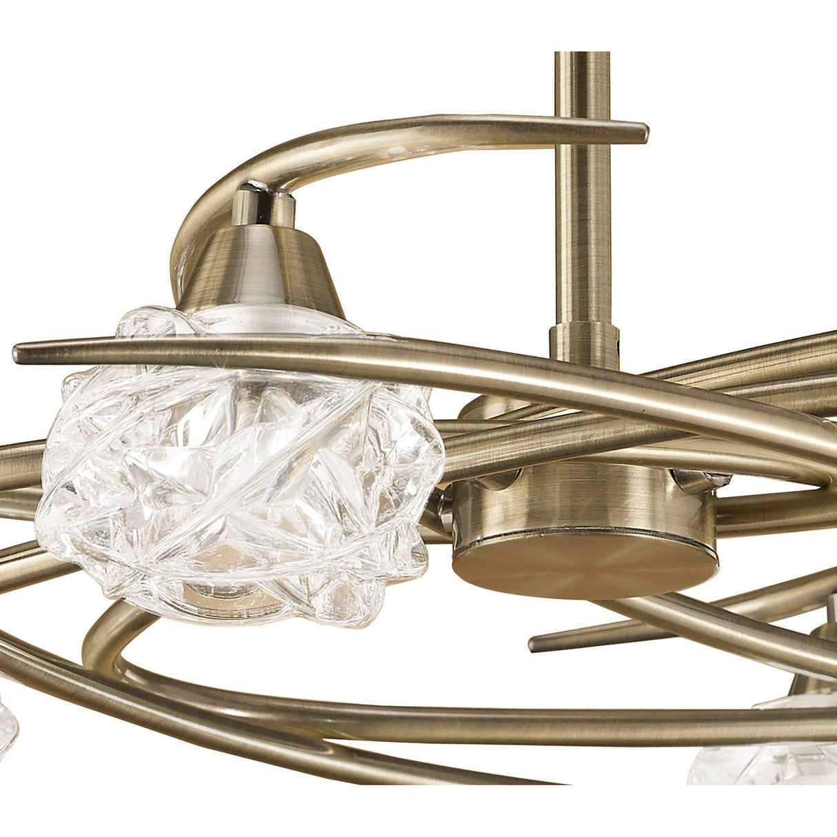 Maremagnum 4 Light Semi-Flush Ceiling Light – Antique Brass