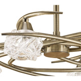 Maremagnum 4 Light Semi-Flush Ceiling Light – Antique Brass