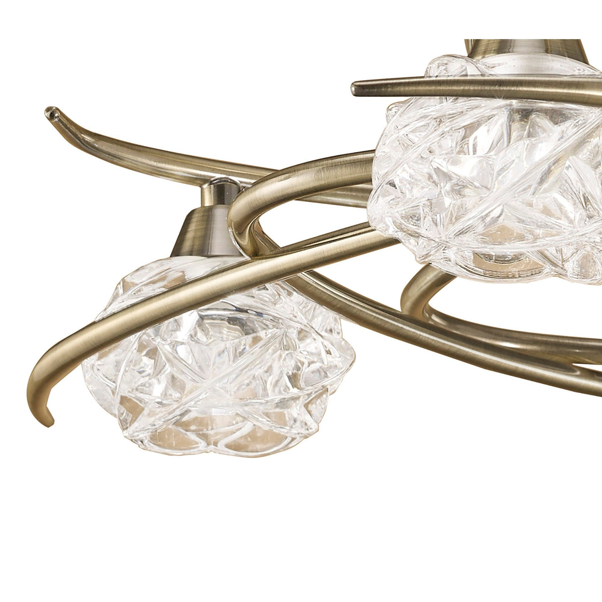 Maremagnum 4 Light Semi-Flush Ceiling Light – Antique Brass